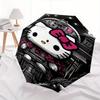 Hello Kitty,Haunted House Automatic Folding Umbrella-Simple 8-Rib Design, Bright Cartoon Pattern, Durable Iron Frame, Suitable For Travel, O