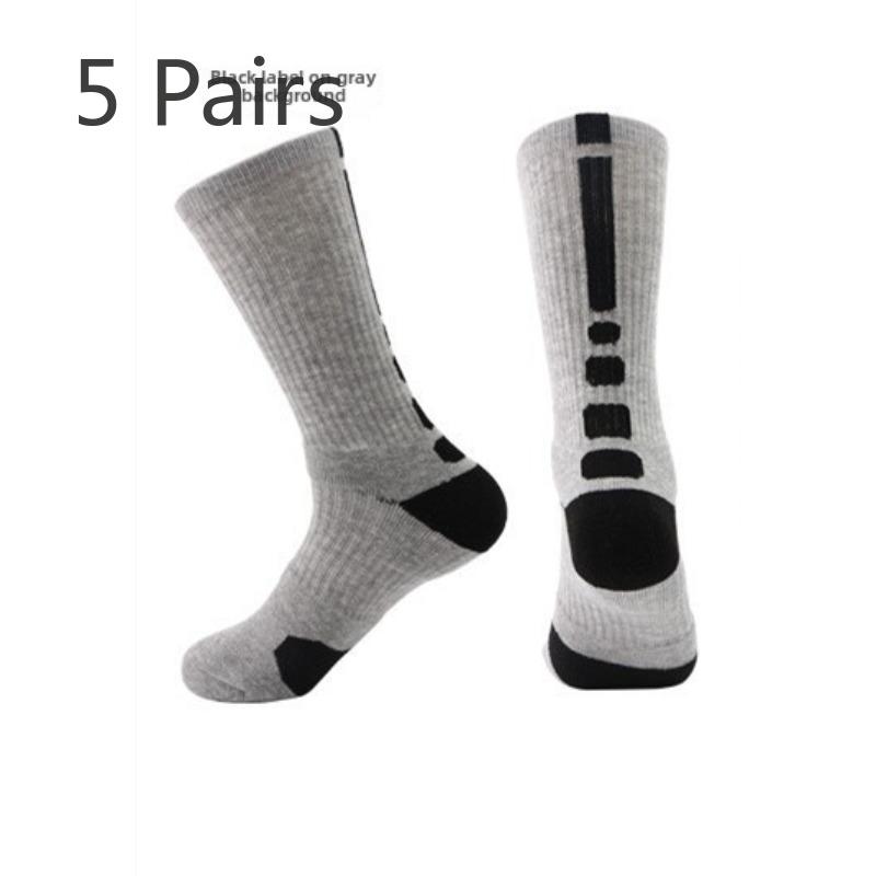 5 пар мужских носков для бега на открытом воздухе, дышащих, с полотенечным дном, для занятий альпинизмом
