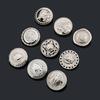 Silver Metal Coat Buttons, All-Match Men'S And Women'S Tops, Trench Coats, Sweaters, High-End Buttons, Children'S Clothes Buttons