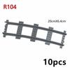 Совместимые 53401 Железнодорожные Рельсы Изогнутые Пути R56 R72 R88 R104 MOC Городской Кирпич Стрелка Разветвление Изогнутые Рельсы Строительные Блоки Игрушки