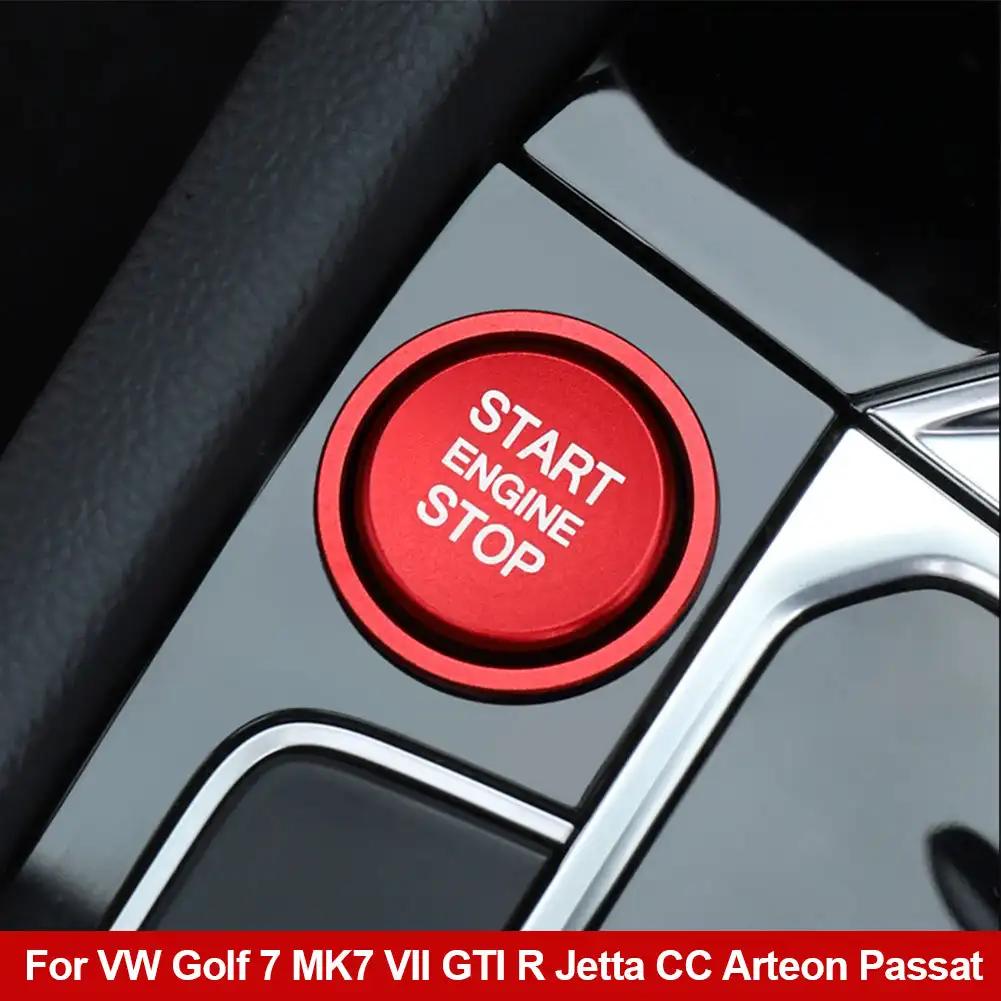 For Volkswagen volkVW Golf 7 MK7 VII GTI R Jetta CC Arteon Passat B8 Touareg T-roc Car Engine Start Stop Button Ring Ignition Co