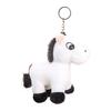 Cute Cartoon Plush Horse Doll Keychain Miniature Stuffed Animal Keyring Bag Pendant Stress Relief Toy