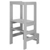 Springos® Tour d'apprentissage et observation pour enfants. Montessori Kitchen Helper en bois massif DIY - Gris