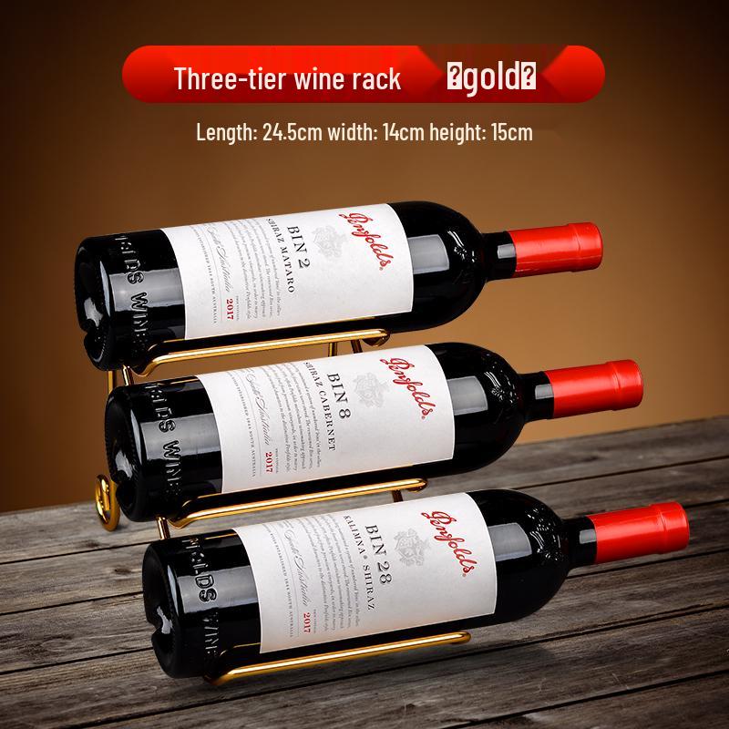 Luxury Red Wine Holder: Elegant Slanted Display Rack for Bottles