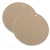 Honeycomb-structure Trivets, 2-piece Set for Protecting Your Dining Table. Made of Heat-resistant Silicone, They Stay In Place and Stay Securely In Pl