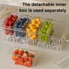 Поднос для фруктов, ящик для хранения продуктов с 5 отделениями, большая вместимость, не содержит BPA, прозрачный, многоцелевой, для фруктового салата