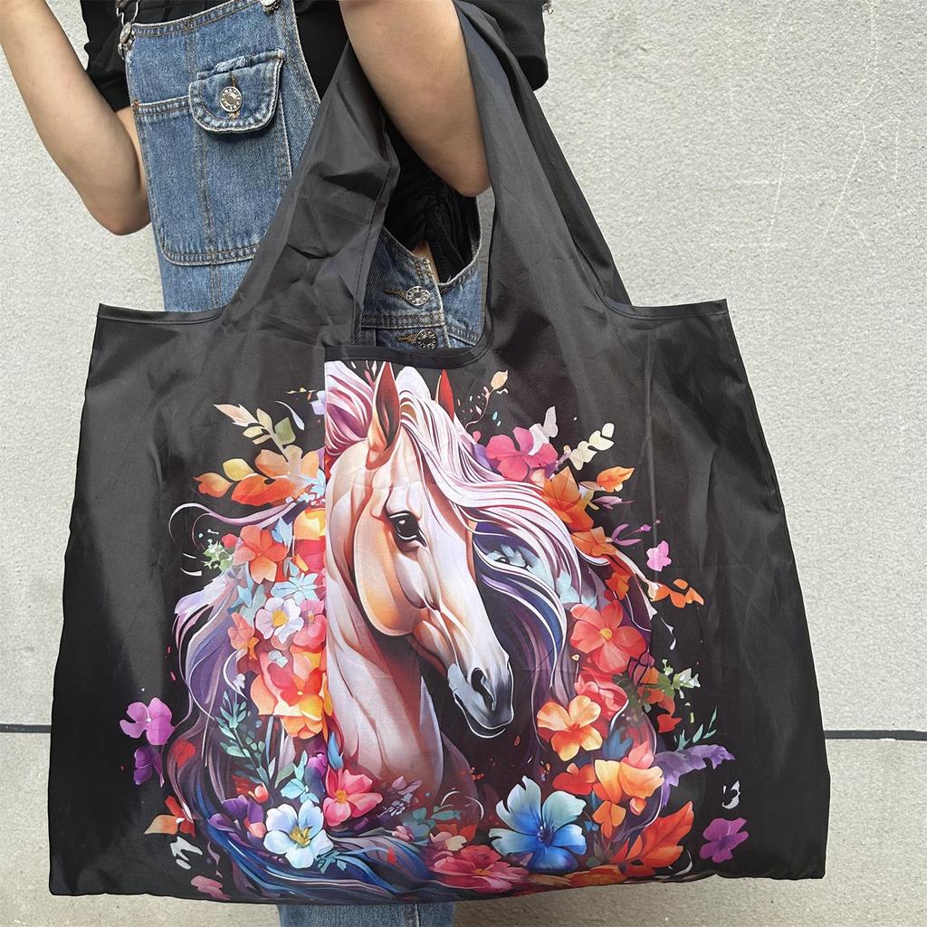 Eco-Friendly Foldable Large Capacity Shoulder Shopping Bag for Women