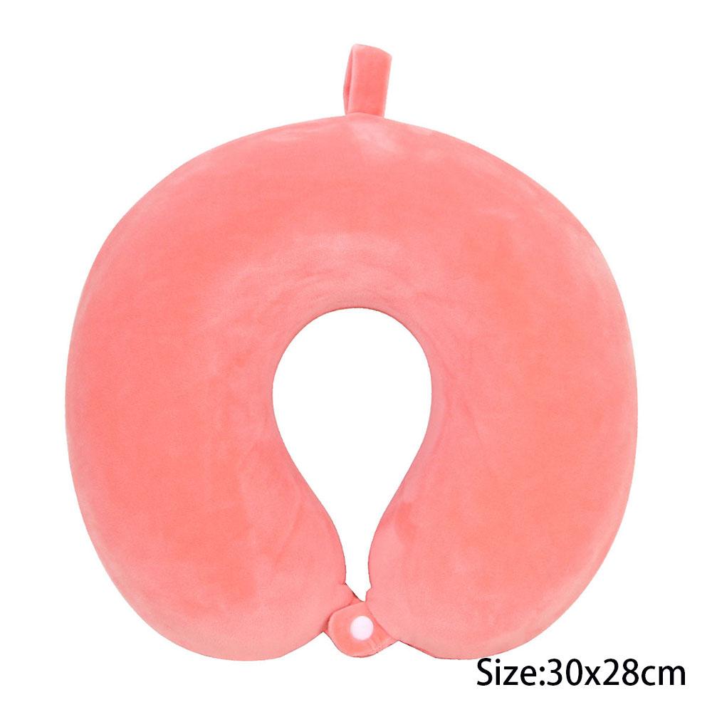 Polyester Solid Color Memory Foam Memory Pillow Ushaped Pillow Soft Comfortable Travel Neck Office Nap Pillow Memory Foam Pillow