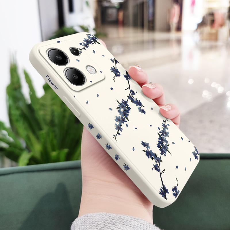 Чехол для телефона 'Цветущие ирисы' для Xiaomi Redmi Note 14 13 12 12S 11 11S 10 10S 9 9S Pro Plus 4G 5G Жидкий силиконовый чехол