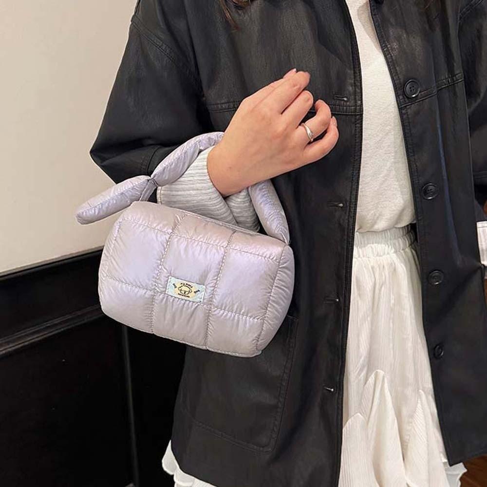 Стеганая пухлая сумка-тоут большой вместимости, стеганая сумка-пуховик, сумка-облако с плиссировкой, дорожная