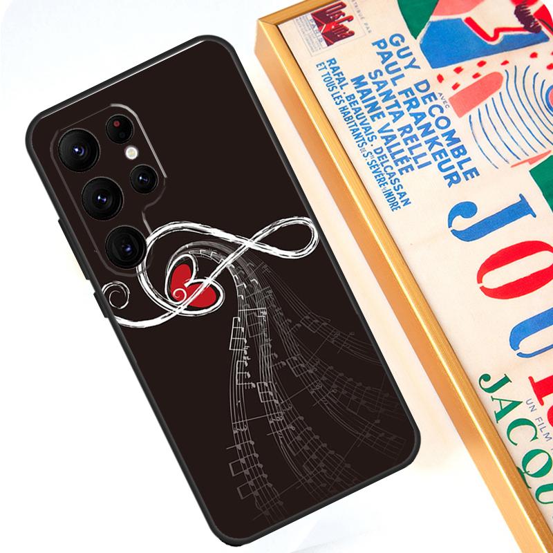 Чехол Музыкальная нота Скрипичный ключ для Samsung Galaxy S24 S23 Ultra S22 Note 20 Note 10 Plus S8 S9 S10 S21 S20 FE