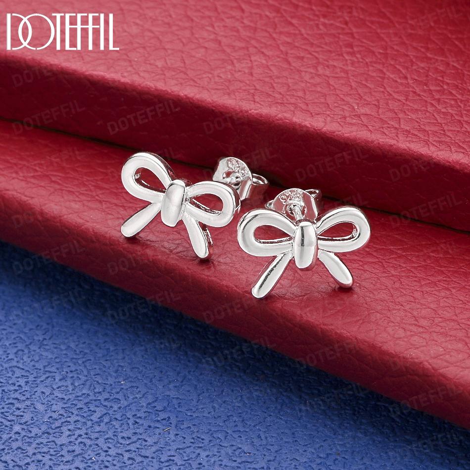 Изысканные серьги-бантики из стерлингового серебра 925 пробы - Банкетные подвески