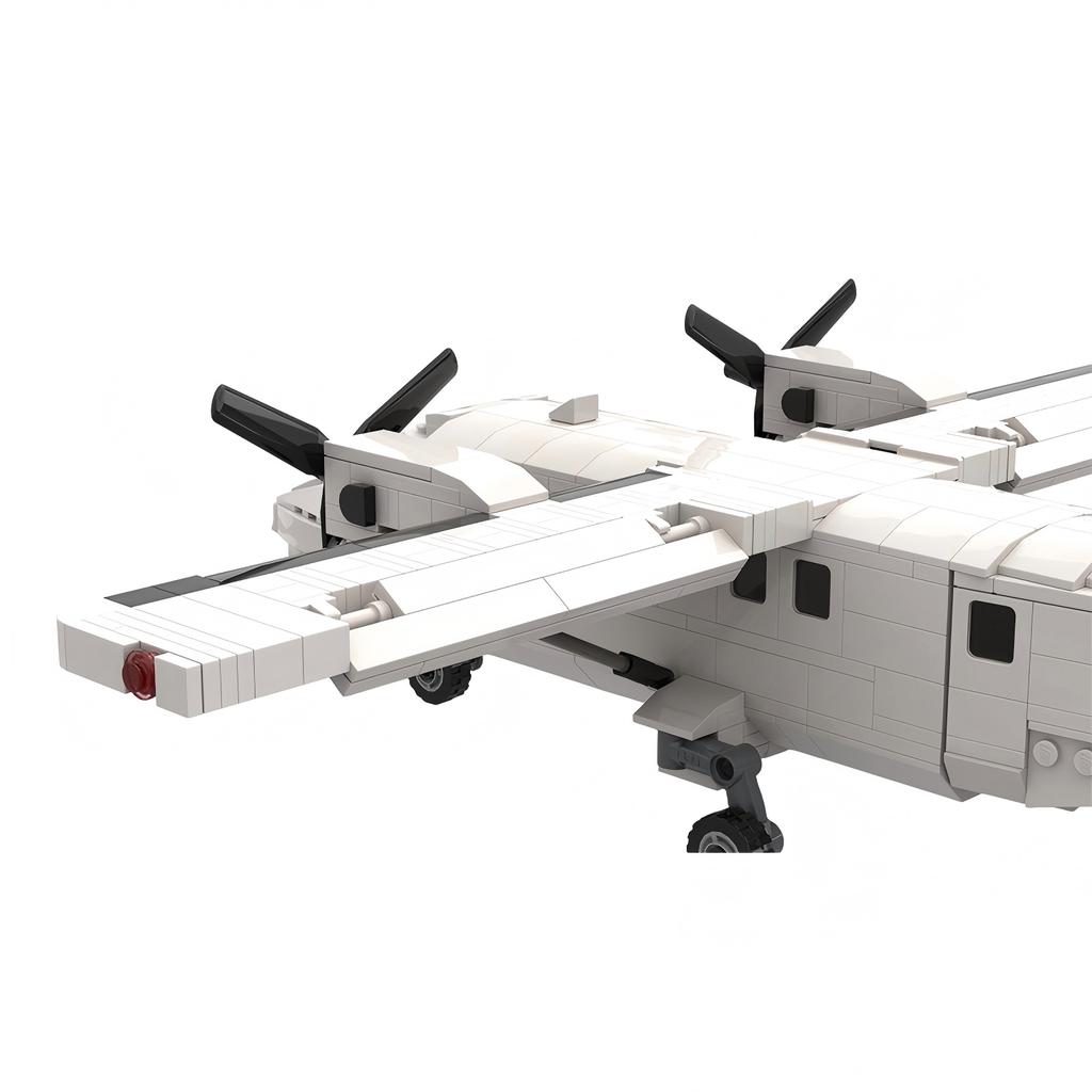 Urban Aircraft Series Canada MOC-118805 DHC-6 Twin Otter Plane Model Aircraft Display Building Block Model Set Bridge Brick Toy