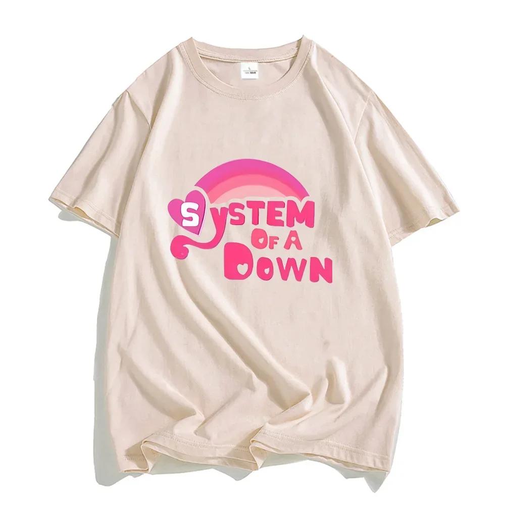 System OfA Down T-shirts  Clothing Vintage Retro Print Tshitrt Streetwear for Men Anf Womens Short Sleeve Graphic T Shirts
