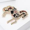 Alloy Multicolor Horse Brooch Rhinestone Inlaid Standing Horse Brooch Lapel Pin Zodiac Year Animal Brooch for Men Women Clothing Accessories
