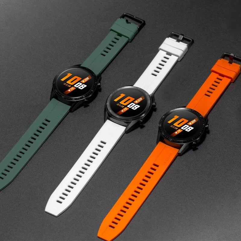 20mm 22mm Watch Band for Samsung Galaxy Watch 5/pro/4/classic/Active 2 Silicone Sport Bracelet Huawei Watch Gt 3-pro-2-2e Strap