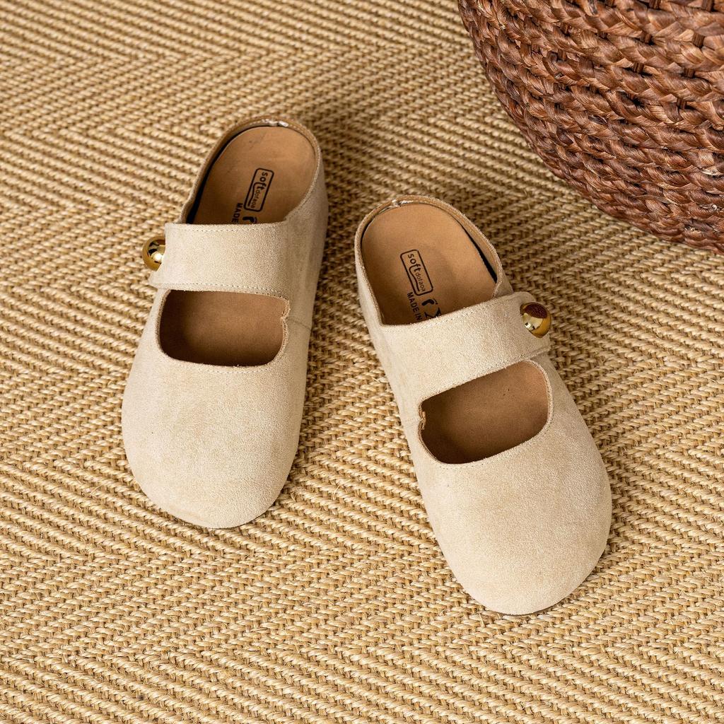 French Retro Bag Head Slippers Women's Summer 2025 New Gentle Fairy Wind Soft Bottom Word with Cool Slippers