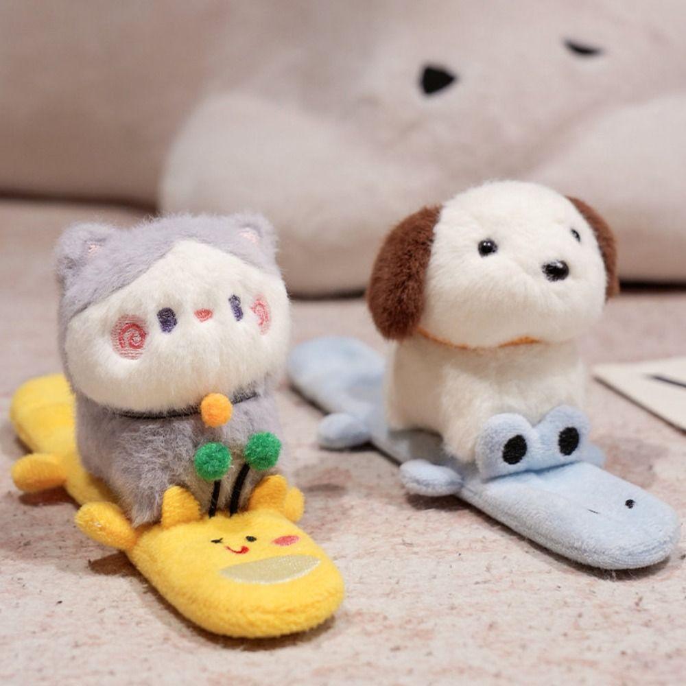 Серия браслетов-хлопушек с котами, стиль на запястье, плюшевая повязка на запястье капибары, плюшевая кукла, браслет-хлопушка, домашний декор