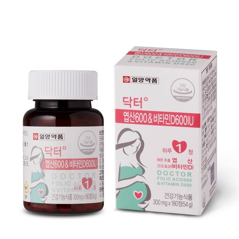 Ilyang Pharmaceutical Доктор Плюс Фолиевая кислота 600 и Витамин D 600 МЕ, 180 таблеток, 1 шт.