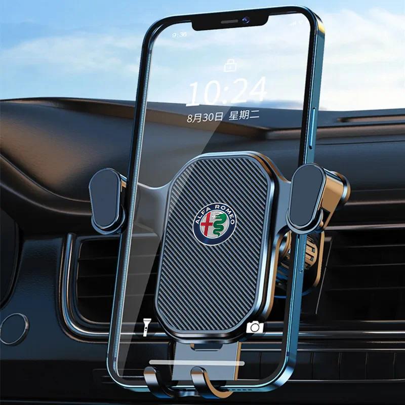 Car Phone Holder Car Air Vent Clip Mount Mobile Cell Stand Smartphone GPS Support For Alfa Romeo Giulietta Giulia GT Mito Brera