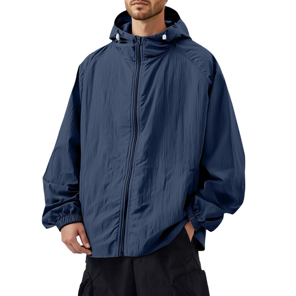 Мужская повседневная свободная солнцезащитная одежда для улицы, куртка-пуховик