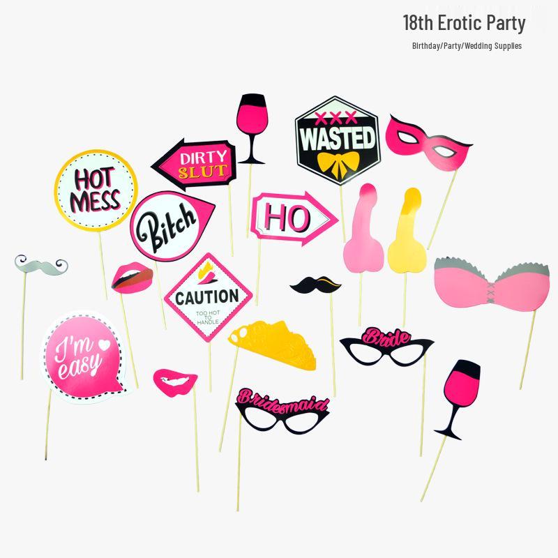 Goofy Paper Mustache Photo Props for Weddings & Parties