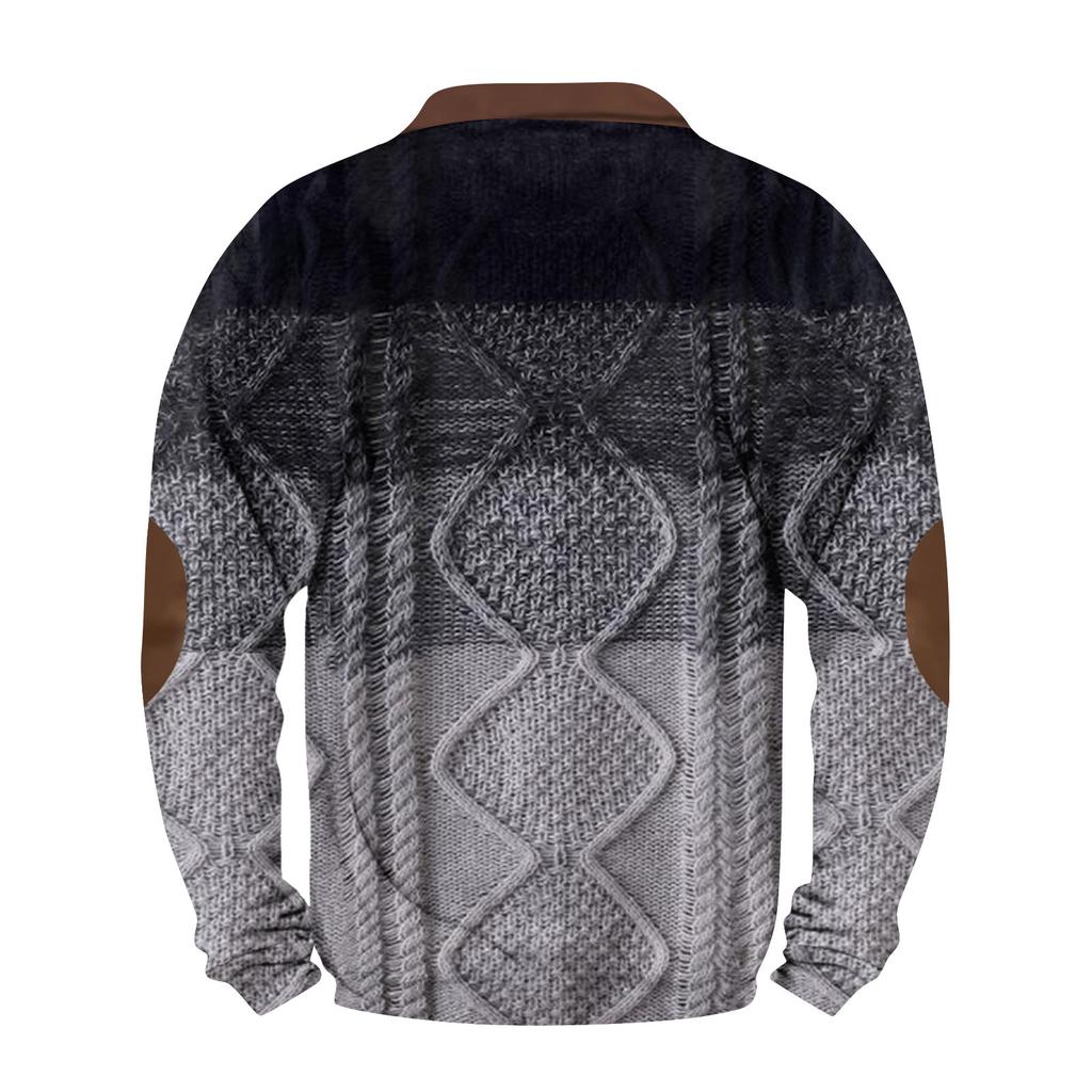 Мужская повседневная толстовка в стиле ретро с градиентным принтом