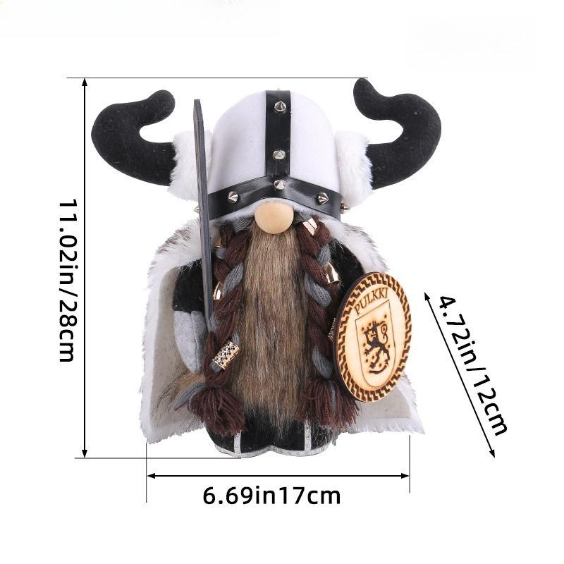 1Pcs Viking Gnome Doll Pirate Rudolf Decoration Figurine Faceless Viking Ornament Family Atmosphere Soft and Cute