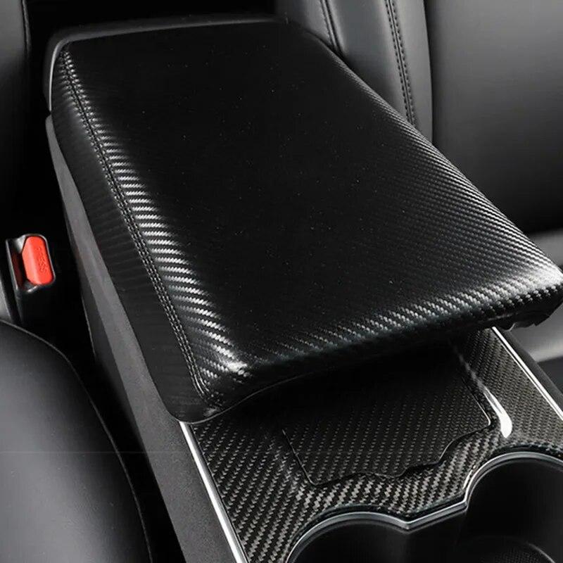 For Tesla Model 3 Model Y Car Armrest Box Protective Cover Central Control Armrest Cover Leather Accessories Decoration Interior