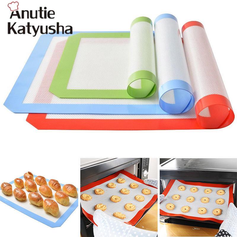 1шт большой размер антипригарный силиконовый коврик для выпечки для торта и печенья