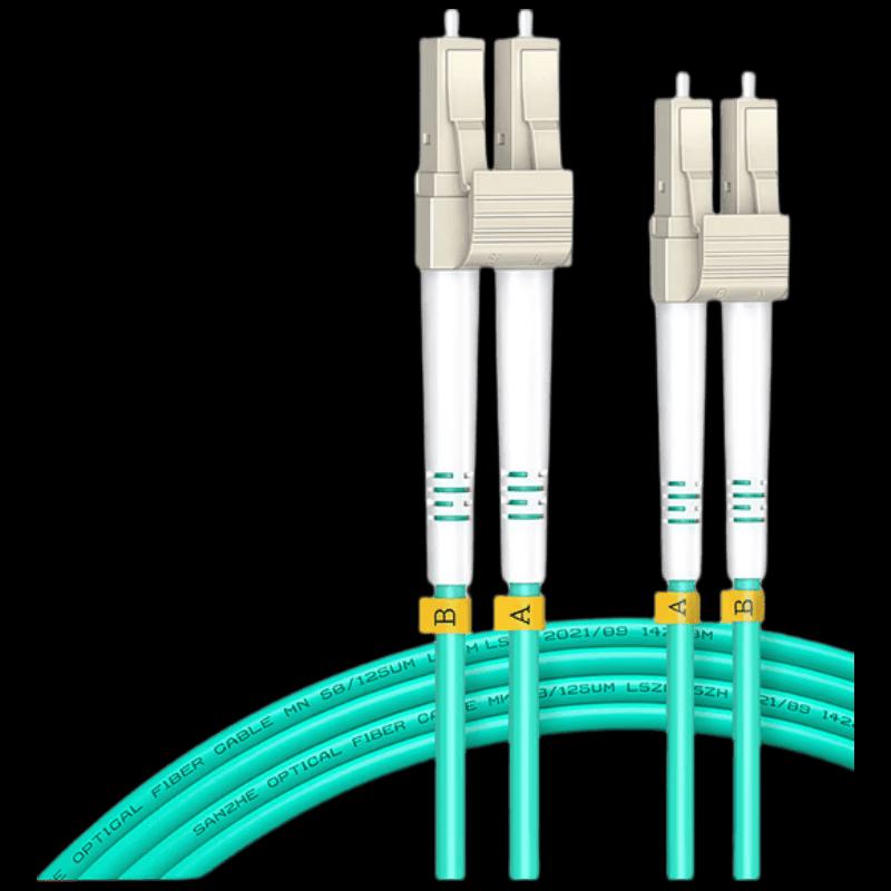 SAMZHE LC-LC OM4 Multimode Duplex Fiber Optic Patch Cable