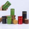 Round Metal Portable Small Smell Proof Tea Tin for Loose Dry Tea Leaves Tea Container Tea Can