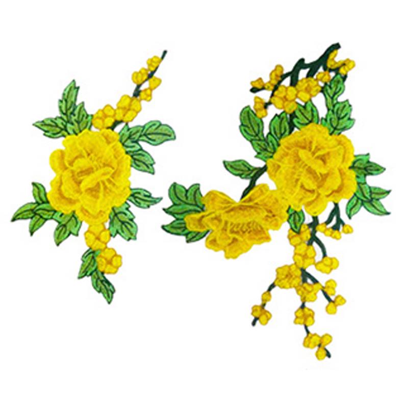 Мода Популярный Полиэстер 1PC Высокое Качество Вышивка Моды Шитье Нашивки DIY Аппликация Нашивки Одежды Аксессуары Цветок