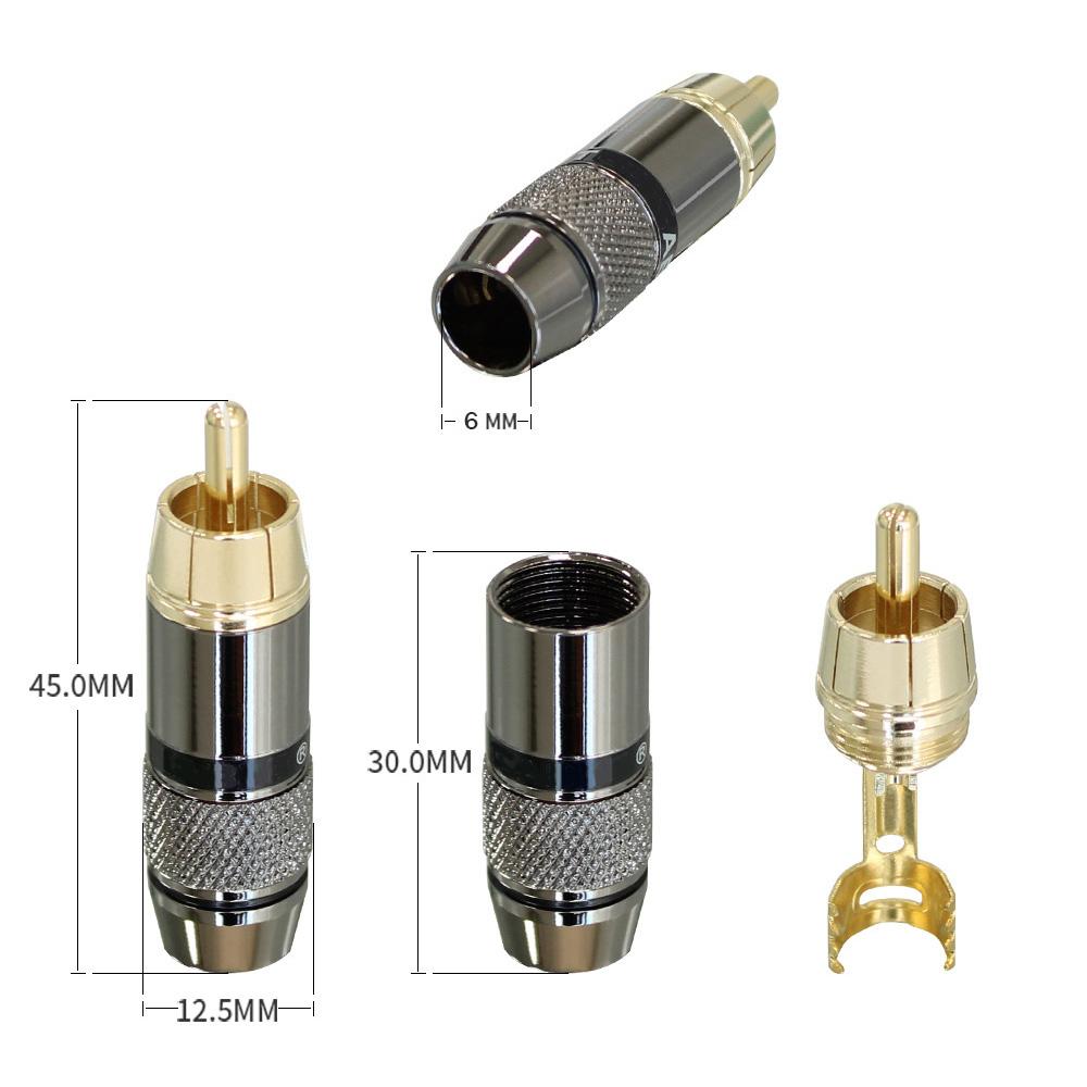 Musical Sound 2/8/24 шт. RCA Разъем Штекер HiFi 24K Позолоченный RCA Разъем Jack Адаптер для 6 мм Аудио и Видео Кабеля ДинамикаХороший продукт