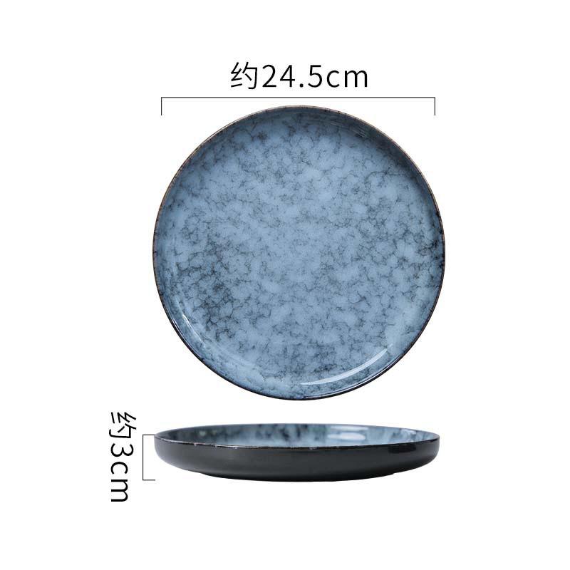 Керамическая плоская тарелка Kiln Changes Салатная тарелка Тарелка для стейка Тарелки для закусок Тарелки для приготовления пищи Молекулярная кухня Креативная посуда