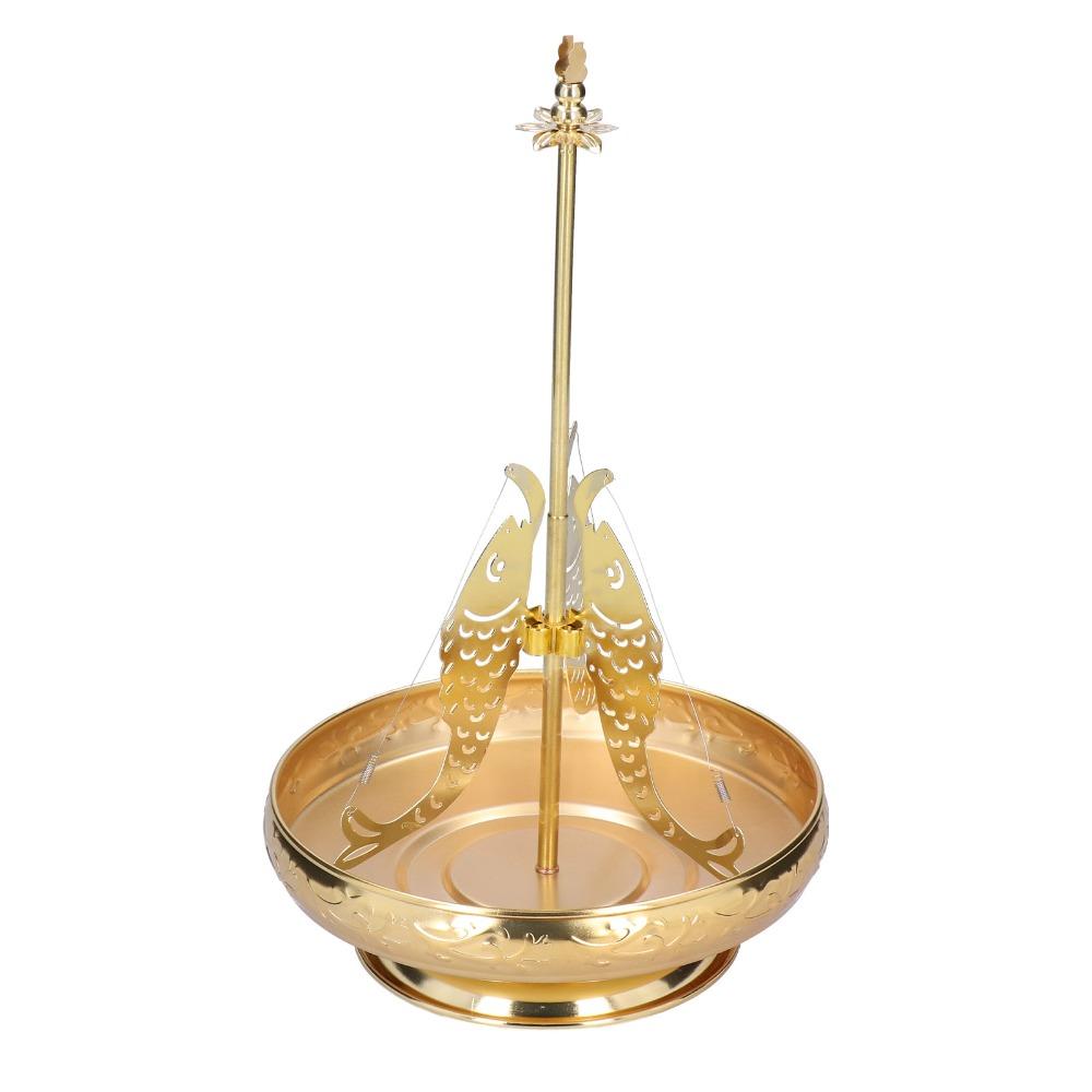 Golden Coil Incense Stand Stainless Steel Censer Support Easy Clean Incense Holder Yoga Space