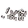 20Pcs Coupling Nut Round Rod Connector Female Thread 304 Stainless Steel M5x0.8 12 L16mm