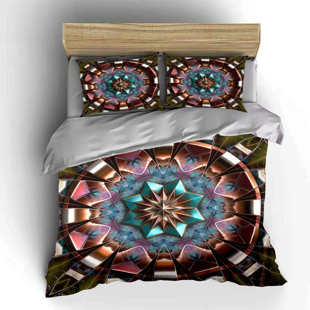 "Mandala Artwork Decorative Set" Soft Comfortable Duvet Cover Bedding Set Included 1*Duvet Cover & 2*Pillowcases, gift
