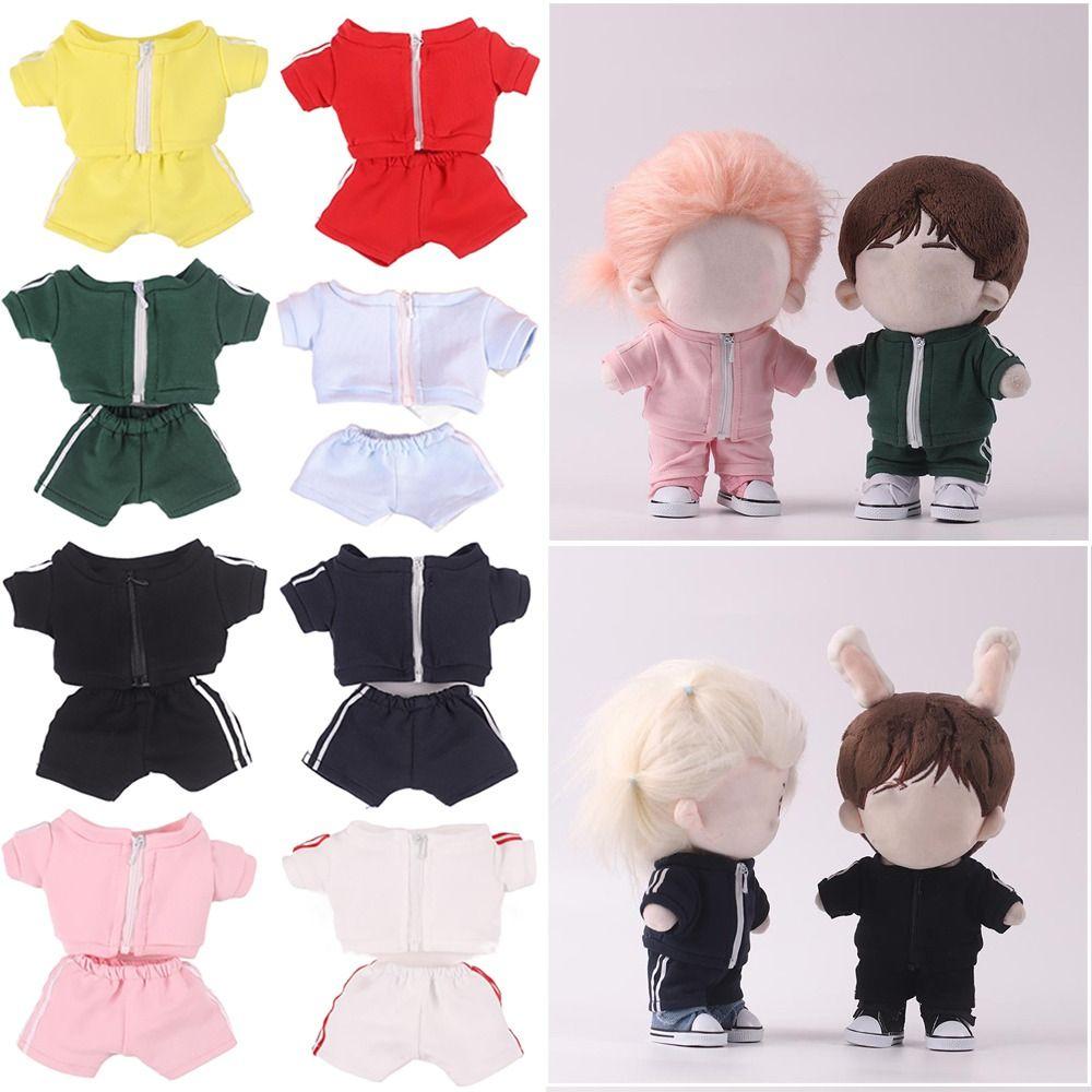 Dressing Game Cotton Stuffed Mini Sports Suit 20CM Doll Sportswear Dolls Clothes Topcoat Trousers