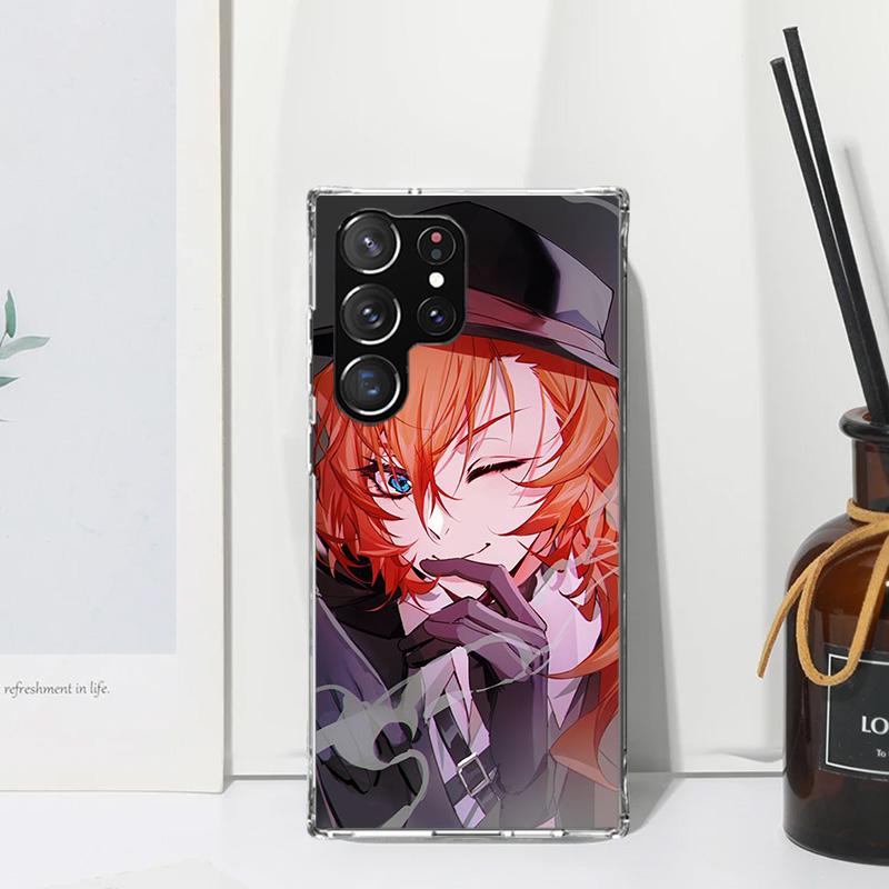 Чехол для телефона Bungo Stray Dogs Накахара Чуя Для Samsung Galaxy S25 S24 S23 S22 Ultra S21 FE S20 Plus S10 + S10E Арт Fundas Задняя крышка