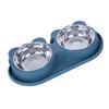 Pet Double Water Food Bowls Non Slip Stainless Steel Prevent Spill Double Dog Pet Feeding Station Fo