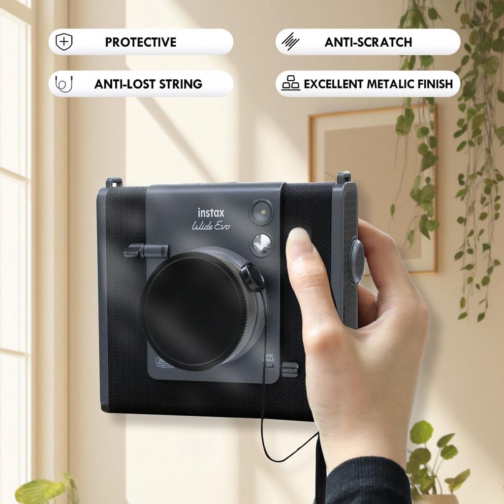 HIYQIN Защитная пленка для экрана и крышка объектива для Fujifilm Instax Wide EVO Hybrid Wide Evo Алюминиевая крышка Защитная пленка из закаленного стекла для ЖК-экрана и ПЭТ-пленка для объектива