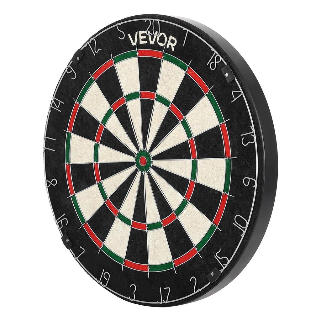 Dartboard with 6 Darts & Scoring Kit, Self-Healing Sisal Fibers Dartboard with Staple-Free Bullseye & Rotating Number Ring, 451mm Professional Steel
