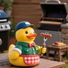 BBQ Duck Figurine Collectible Tabletop Duck Decoration Resin Duck Statue for Shelf Cabinet Bathroom Decor Ducks Enthusiasts Gift