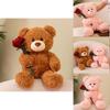 Adorable Brown And Pink Teddy Bear Plush Toy Perfect For Girlfriend Valentine's Gift