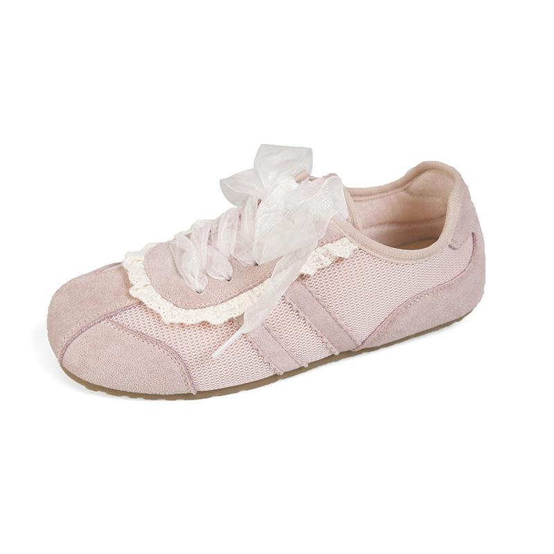 Кроссовки женские в стиле балета с квадратной головкой, немецкие, модные, универсальные, удобные, дышащие, повседневные, спортивные, на плоской подошве, туфли Gump