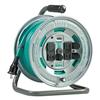Hataya PT-20 Shin Tiger Cord Reel for Indoor Use, 100V, 20m Cord, 3.5mm Thickness, Standard Type, Extra-Thick Cable, 4 Outlets, Dustproof Outlet