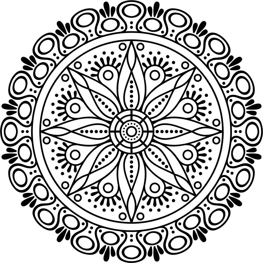 Printtoo Crafting Stamp Цветочный узор мандалы Деревянные круглые резиновые штампы Scrap-booking-2