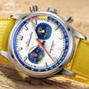 ADDIESDIVE New 0S21 Chronograph Men Watch 38mm Quartz Wristwatch Fluororubber Strap Domed Glass BGW9 Luminous 100m Waterproof