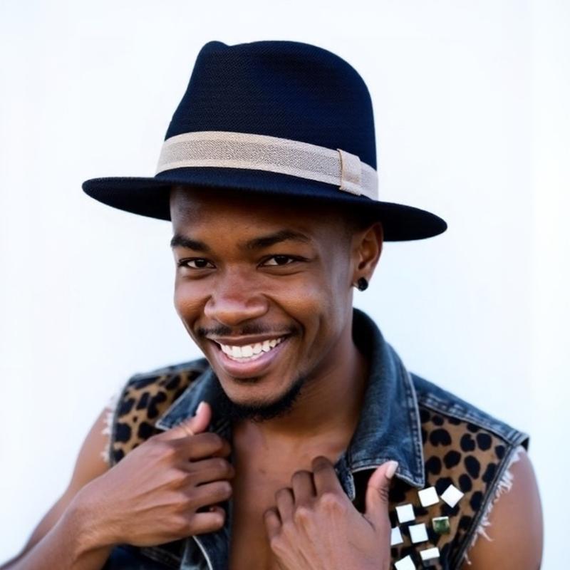 Мужская летняя соломенная шляпа-трилби Защита от солнца Легкая Складная для пляжа Путешествий Активного отдыха